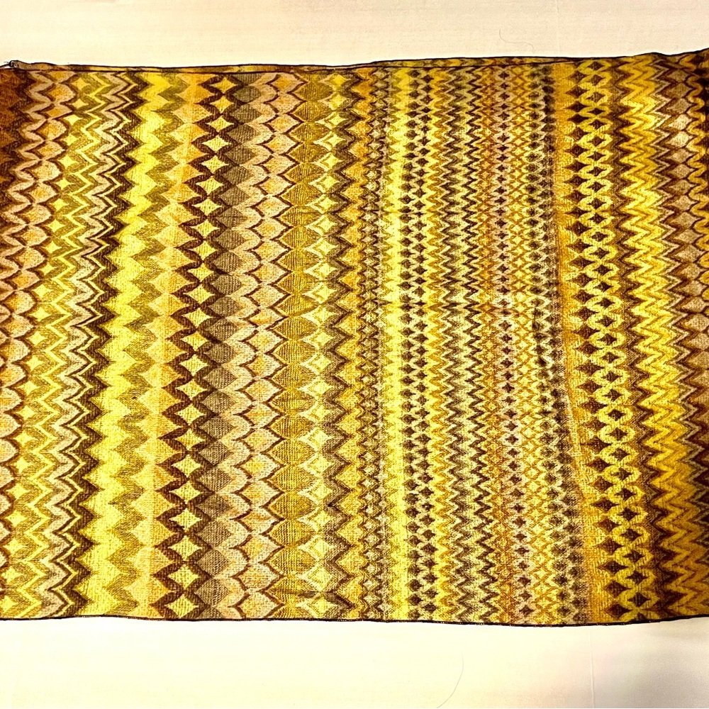 Chic Zigzag Pattern Versatile Scarf - Brown And Y… - image 2